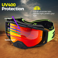 Casque de moto, lunettes de motocross, coupe-vent, DH BMX MX Dirt Bike, tout-terrain, adapté aux activités de plein air