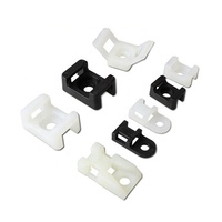 Organisateur de câbles électriques Hoored Copper PE, support fixe pour clous plats/ronds, noir/blanc, 1U*19 pouces, gestion des câbles