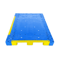 Palette en plastique HDPE robuste 1650*1250mm avec renfort en acier, palette d'entrepôt empilable