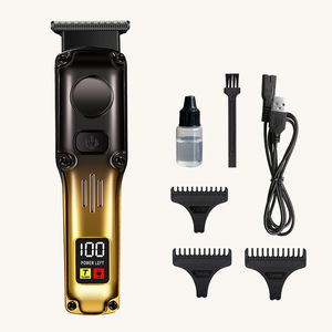 Cortadora de Pelo Digital Profesional de 20W, Cuerpo de Aleación de Aluminio, Uso en Salón, Eléctrica Recargable con Pantalla, para Recortar la Barba de Hombres - Product Image 2