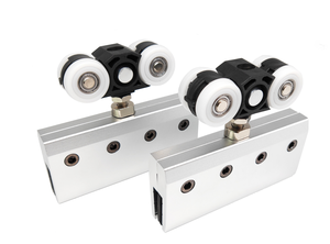 <span class=keywords><strong>Porte</strong></span> de douche en verre Roue roulante en nylon Cloisons murales pliantes suspendues Accessoires <span class=keywords><strong>Porte</strong></span> <span class=keywords><strong>coulissante</strong></span> en verre <span class=keywords><strong>Chariot</strong></span> - Product Image 4