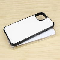 Coque de téléphone vierge en TPU 2D antichoc transparente noire à quatre coins pour sublimation pour iPhone 18 Pro Max 17 Air 16 Pro Max 15 Plus