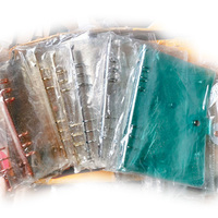 50% de réduction sur les classeurs à anneaux en PVC A5/A6 pour planificateur budgétaire, transparents, effet laser brillant, noir, rose, transparent
