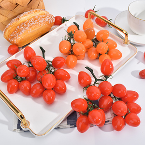 Guirlande de petites tomates cerises artificielles pour présentoirs de Noël et de Thanksgiving, modèle PVC marque KANGNING - Product Image 2