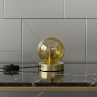 Lampe de table de luxe décorative en verre de haute qualité avec interrupteur de prise en métal pour restaurant