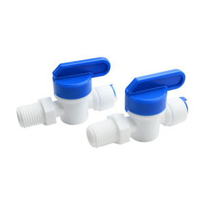 Robinet d'arrêt à filetage BSP 1/4 pouce, raccord de plomberie en plastique à connexion rapide, vanne à boisseau sphérique pour système d'eau <span class=keywords><strong>RO</strong></span> - Product Image 5
