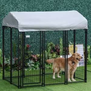<span class=keywords><strong>Cages</strong></span> pour animaux de compagnie chenil pour chien avec toit couvert commercial en gros chenil pour chien en métal - Product Image 5