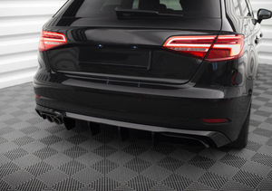 Diffusore Posteriore Auto in ABS Nero Lucido Personalizzato per AUDI <span class=keywords><strong>A3</strong></span> <span class=keywords><strong>Sportback</strong></span> 8V Facelift 2016-2020 - Product Image 6