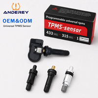 ANDEREY Nouveau capteur TPMS programmable 315/433 MHz, capteur universel de surveillance de la pression des pneus pour la plupart des modèles de véhicules