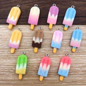 Colgantes de resina con forma de paleta de helado para accesorios de joyería DIY, dijes de moda unisex - Product Image 1