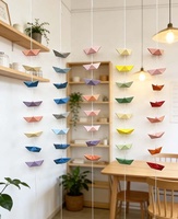 Guirlande colorée en bâtonnets de papier faits main EASTTERN, durable et réutilisable, pour décoration de porte, mur, fenêtre et plafond