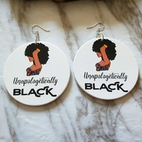 Boucles d'oreilles pendantes rondes en forme de tête d'afro-américaine pour femmes, vente en gros