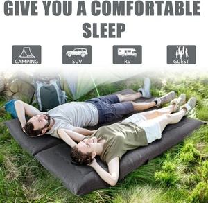 便携式可折叠蒲团床垫、防过敏面料和记忆泡沫床垫垫，适用于户外室内野营客车 - Product Image 2