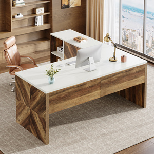 Escritorio Modular para Oficina, Diseño Contemporáneo, Madera Sintética Ecológica, HOGA-F2290 - Product Image 3