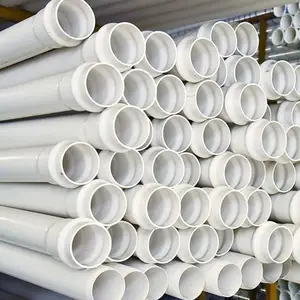 Giá Rẻ PVC Cũng Ống 5 6 8 10 12 15 16 18 20 24 30 Inch 20 Ft 300Mm PVC Vỏ Màn Hình Nhựa PVC Nước Ống Thoát Nước Kích Thước Giá