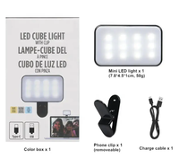 Rechargeable LED Selfie Light 3 Température de Couleur Mini Éclairage Photographique pour Téléphone Portable Ordinateur Portable Support-Sur Accessoire