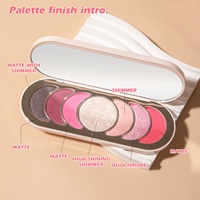 Vente en gros, Palette d'ombres à paupières mate, imperméable et personnalisée, marque de luxe, Palette de maquillage hautement pigmentée
