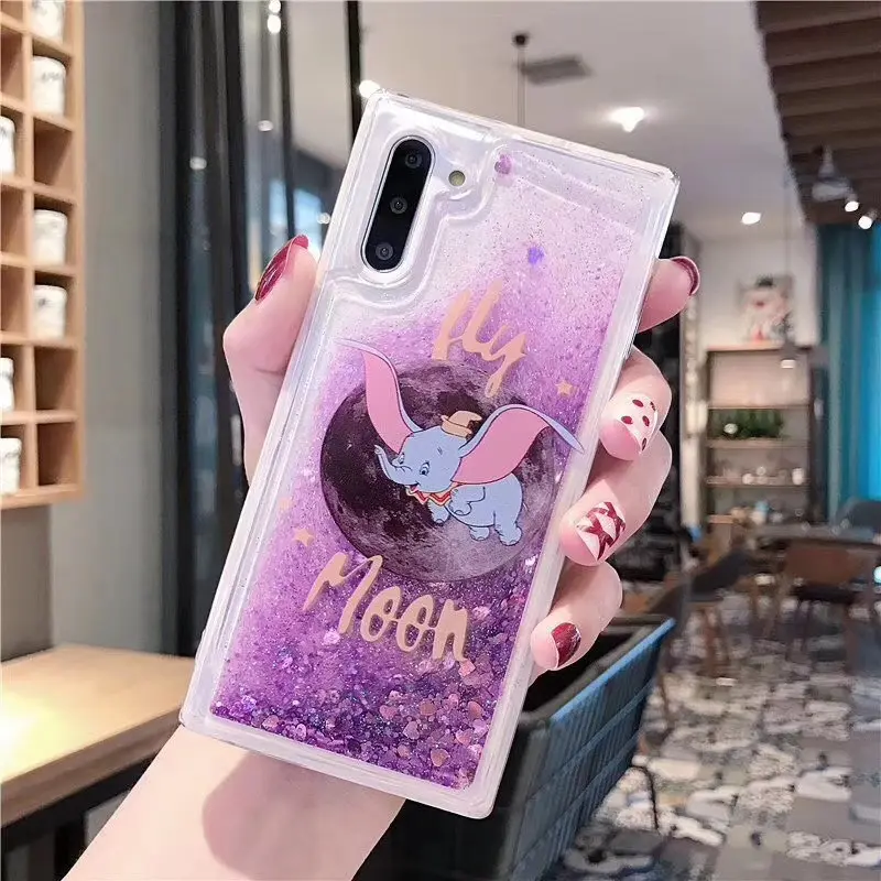 For Huawei Y6 Y7 2018 2019 Honor 8X 9 10 20 P20 P30 Plus Mate 10 20 Lite Pro Phone Case Elephant Liquid Quicksand Phone Covers