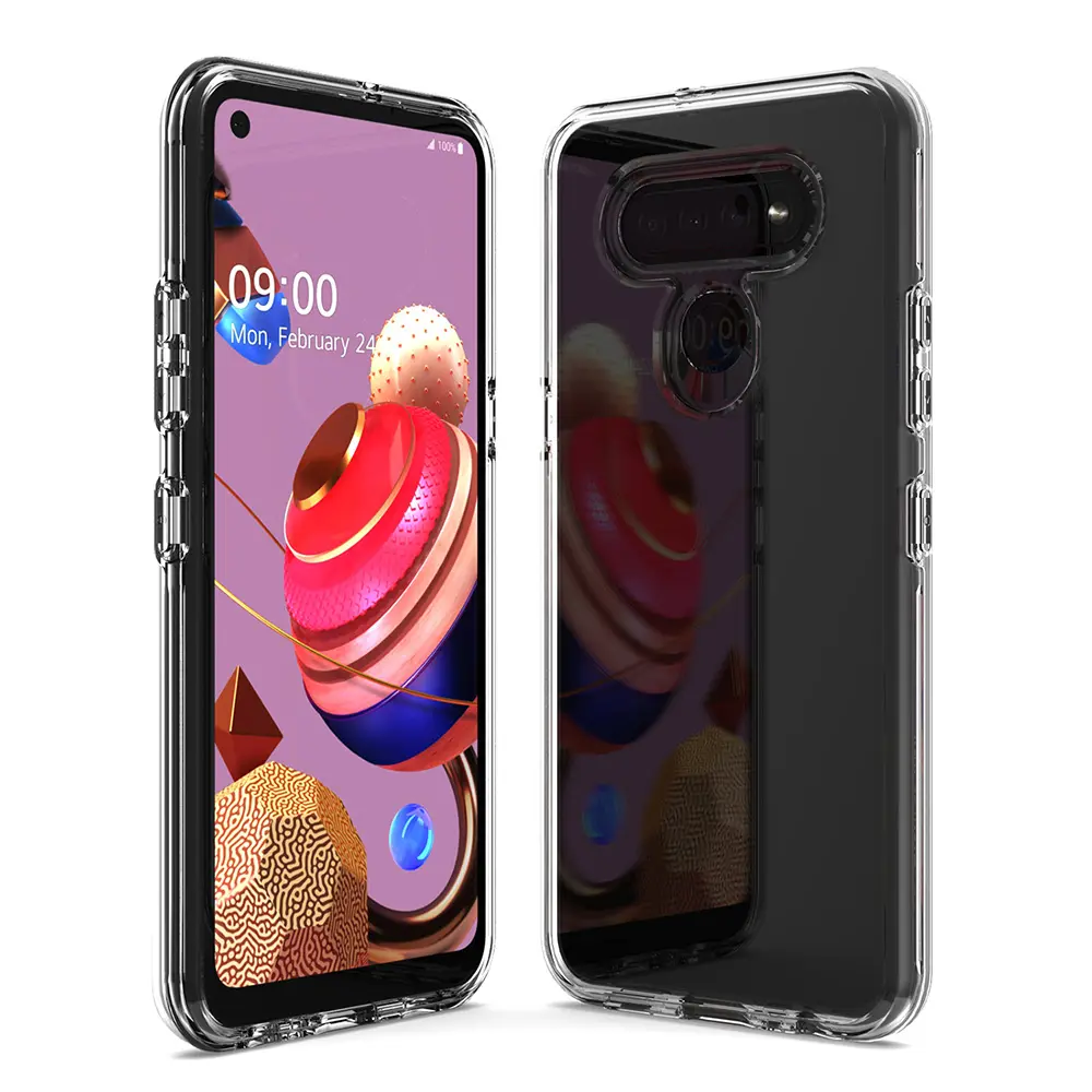 Capa traseira transparente para telefone, capa tpu transparente de fonte direta para lg k51 stylo 6 aristo 5 plus