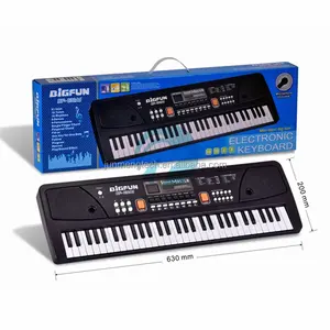 JM 61 Key Electric Piano Keyboard toy musical instruments multicolor toy Big Fun Black Kids Plastic Musical Keyboard