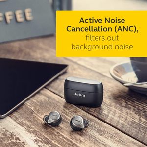 Audífonos Inalámbricos <span class=keywords><strong>Jabra</strong></span> <span class=keywords><strong>Elite</strong></span> 75t con Cancelación Activa de Ruido, 28 Horas de Reproducción, Ajuste Cómodo, Estuche de Carga, Titanio - Product Image 4