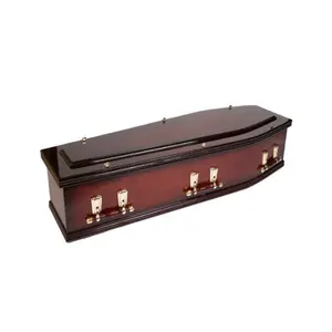 Funeral Supplies Wholesale Price MDF Board Medium Grade Australian Style Wooden Adult Coffins And Caskets Box Made In China