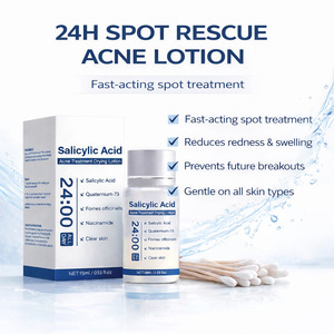 Lotion sèche anti-acné à l'acide salicylique 24H, marque privée, 15 ml, emballage neutre sans marque, émulsion réparatrice pour les imperfections cutanées - Product Image 4