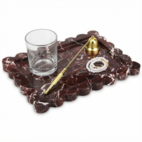 Plateau de service décoratif en marbre naturel vintage fait main en Inde, pour table de toilette, mariage, décoration intérieure, fournisseur en gros