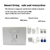Système d'alarme anti-intrusion portable WiFi et 4G en ABS pour la maison, contrôle via l'application Tuya, fonction SOS, résistant à l'eau, détecteur de mouvement PIR 433Mhz, sonnette