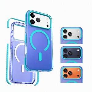 Coque antichoc colorée avec anneau magnétique intégré pour chargement sans fil, protection intégrale pour iPhone 18 17 16 <span class=keywords><strong>15</strong></span> Pro Max - Product Image 2