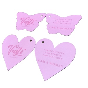 Etiqueta de Ropa con Diseño Personalizado, Etiqueta en Forma de Mariposa, Etiqueta en Forma de Corazón para Ropa Femenina - Product Image 2