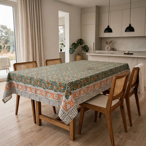 Mantel Rectangular de Lino y Algodón con Estampado Floral, Duradero, Lavable, Estilo Pastoral, Hecho a Mano, Ligero, con Logotipo Personalizado - Product Image 1