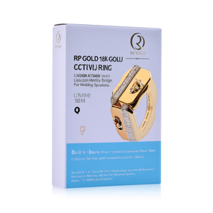 Bague de cocktail en or 18 carats Rp Gold, bijoux de luxe pour hommes, design audacieux et moderne pour les occasions spéciales et les mariages - Product Image 1