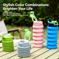 Bouteille d'eau en silicone pliable et extensible, tendance, personnalisable, unisexe, écologique, résistante aux hautes températures