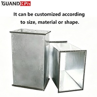 Conduite métallique rectangulaire galvanisée sur mesure, longueur et diamètre personnalisés, pour HRV résidentiel, directement de l'usine