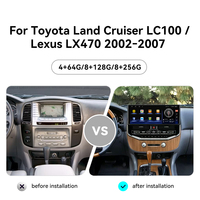 Écran ZWNAV 16,2 pouces pour Toyota Land Cruiser LC100/Lexus LX470 2002-2007, autoradio multimédia Android 13, lecteur Navi DSP, unité principale