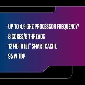 Nouveau processeur de bureau Core i7-9700K 8 cœurs 4,9 GHz débloqué LGA1151 30 Mo 95 W en vrac pour socket LGA1151 - Product Image 5