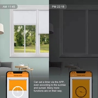 Persianas Enrollables Eléctricas Inalámbricas de Tela Opaca, Control por Aplicación WiFi, Cortinas Inteligentes para Ventanas, para Uso en Hogar, Hotel, Hospital y Oficina