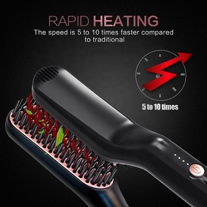 Plancha <span class=keywords><strong>de</strong></span> <span class=keywords><strong>pelo</strong></span> eléctrica profesional para <span class=keywords><strong>hombre</strong></span>, alisador y <span class=keywords><strong>rizador</strong></span> <span class=keywords><strong>de</strong></span> barba, producto en oferta - Product Image 6