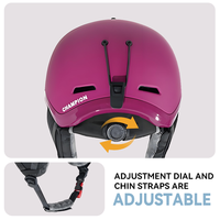 Casque de ski ultraléger personnalisé avec partie de l'oreille et longue doublure en fourrure double coque PC casque de ski de randonnée pour la neige