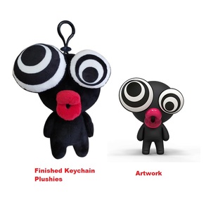 OEM chất lượng cao mềm tùy chỉnh Kawaii búp bê sang trọng Keychain nhỏ nhồi bông nhồi bông toyblack Mèo sang trọng Keychain - Product Image 1