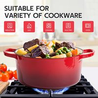 Casserole de cuisson en fonte 5.5-qt ronde Four hollandais Revêtement émaillé en fonte Offre Spéciale