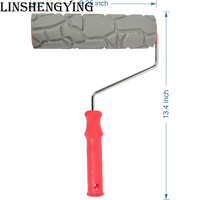 LSY10 ''Rouleau de peinture à motifs pour décoration murale Classic Brick Embossing Texture Rubber Roller Decorative Household DIY