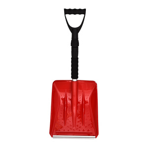 Pala Multifuncional para Exteriores, Telescópica, de Plástico, Roja y Negra, con Hoja de 25 cm, para Senderismo, Camping y Pesca - Product Image 2
