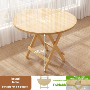 2024 YOUTAI spedizione veloce moderno quadrato rotondo rettangolo solido tavolo pieghevole per sala da pranzo - Product Image 3