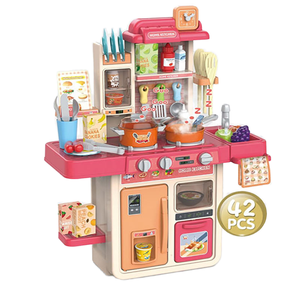 MILI Grande maison de jeu de <span class=keywords><strong>cuisine</strong></span> de 63 cm pour enfants, ensemble éducatif en plastique avec fonctions de cuisson à la vapeur et de cuisson au four - Product Image 1