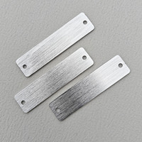 Plaque signalétique personnalisée en aluminium brossé, acier inoxydable, avec adhésif permanent, étiquette métallique vierge