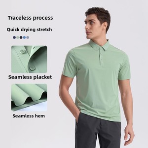 Polo de golf personnalisé pour homme en soie glacée légère, respirant, à séchage rapide, à manches courtes, col rabattu, style professionnel, OEM - Product Image 1