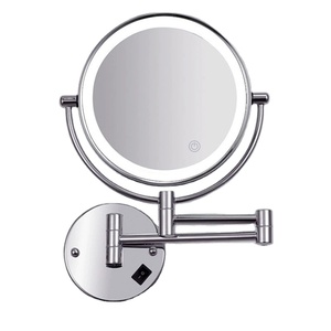 Espejo de Maquillaje Redondo con Aumento, de Doble Cara, con Luz LED de Pared, para Decoración de Hoteles y Hogares - Product Image 1