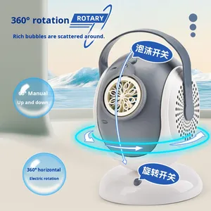Máquina de burbujas de escenario giratorio eléctrico completamente automático Maleta de plástico transfronteriza de varios orificios con un clic para fiestas - Product Image 4